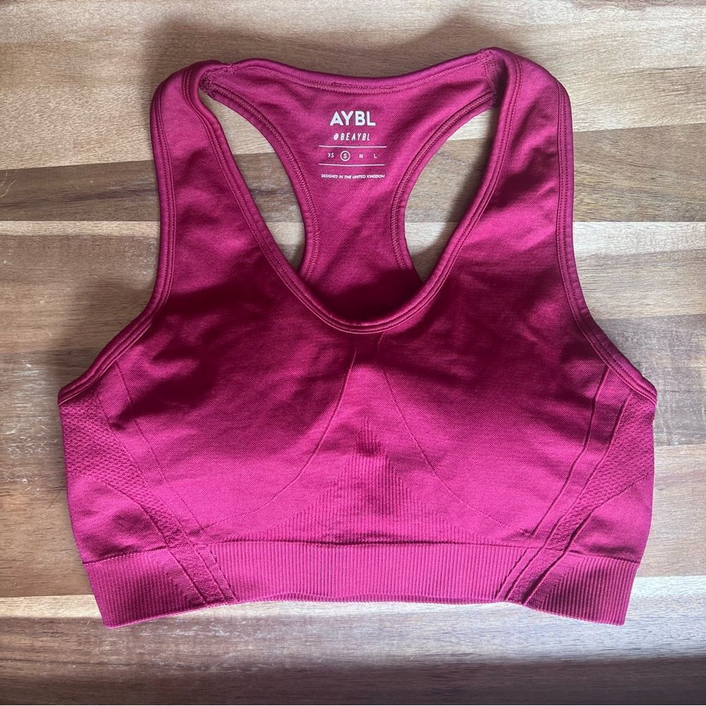 AYBL Burgundy Balance Seamless Sports Bra